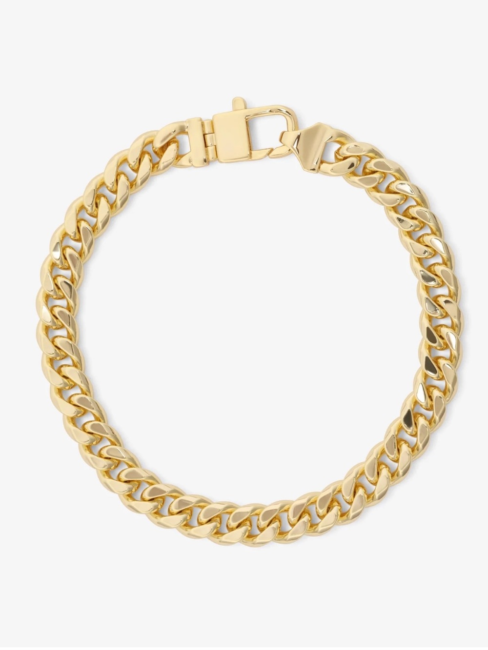 NWT Melinda Maria Gold “Julian Cuban Chain Bracelet 6.8mm”